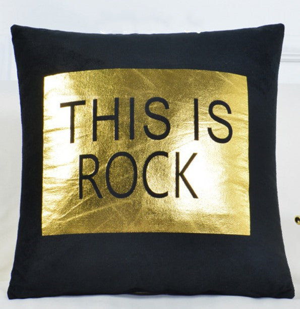 Luxe Love Velvet Black & Gold Heart Sofa Cushion Cove