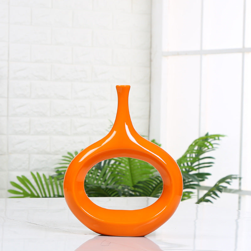 Ethereal Ceramic Hollow Vase