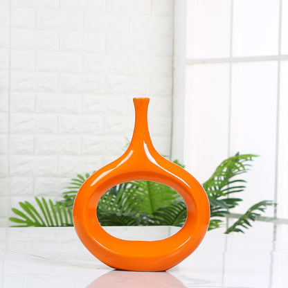 Ethereal Ceramic Hollow Vase