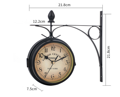 EuroElegance Double-Sided Wall Clock