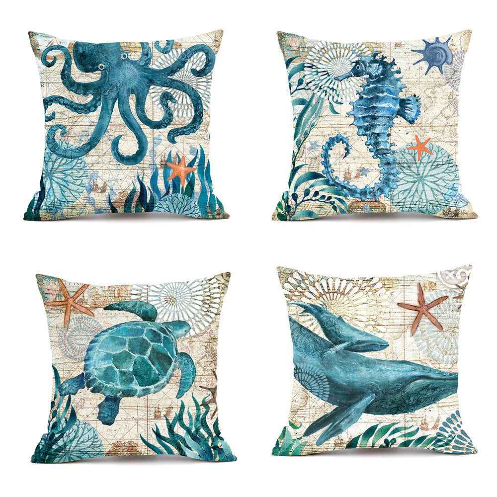 Sea Turtle Serenity Linen Pillowcases