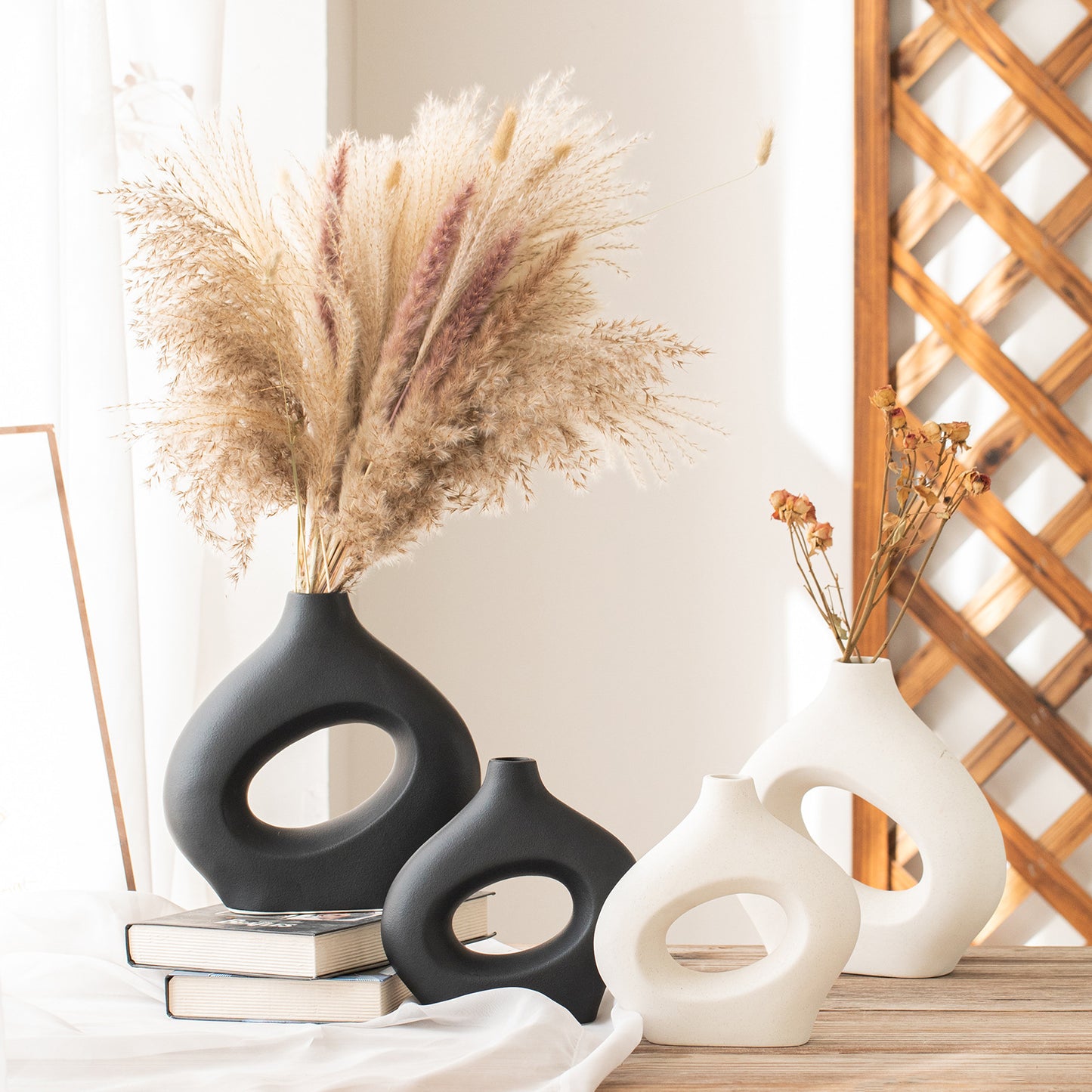 Contemporary Ceramic Circle Vases