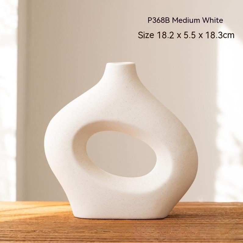 Contemporary Ceramic Circle Vases