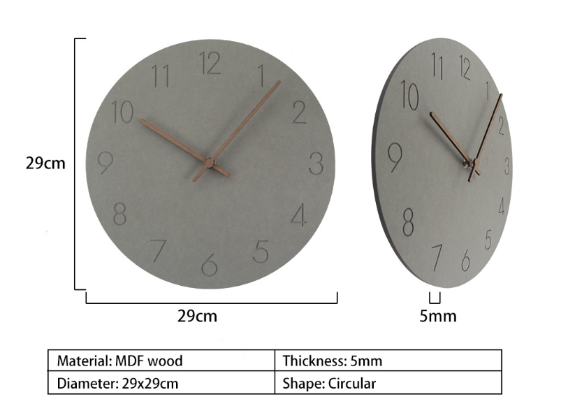 Elegant Wooden Wall Clock