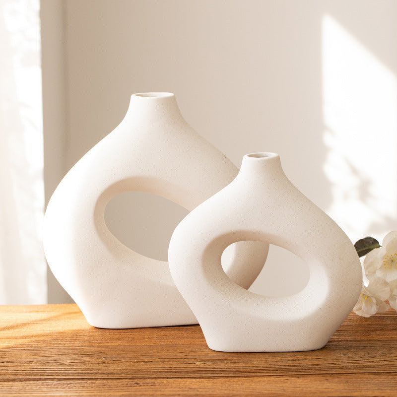 Contemporary Ceramic Circle Vases