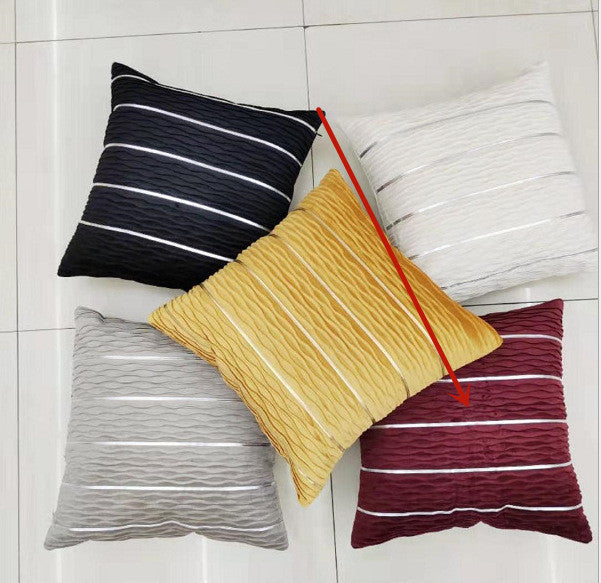 Simple Luxury Striped Velvet Pillow Cover Pillow Cushion Cover Pillow Case Covers for Sofa Flannel Velvet Sofa Cushion Cover