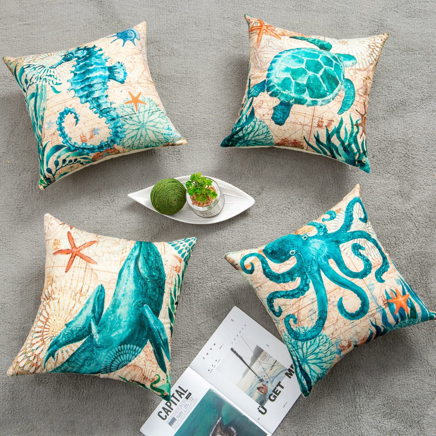 Sea Turtle Serenity Linen Pillowcases